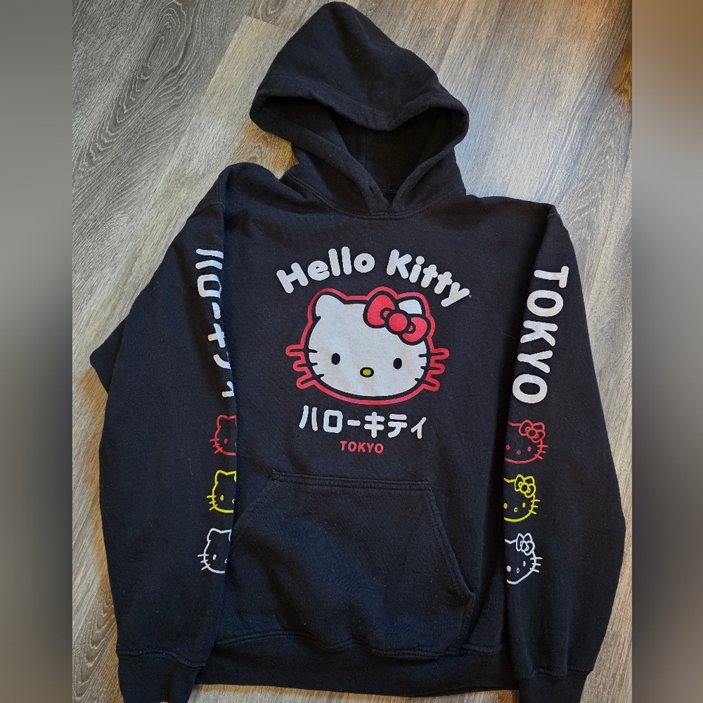 Hello Kitty Black Pullover Hoodie Size M